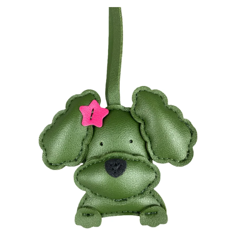 3D-Plüsch-Anhänger mit Pudel-Hundetasche – hergestellt aus robustem PU-Leder mit einer Stern-Haarspange, gut genäht und vollständig gefüllt, Geschenk – Detail 13