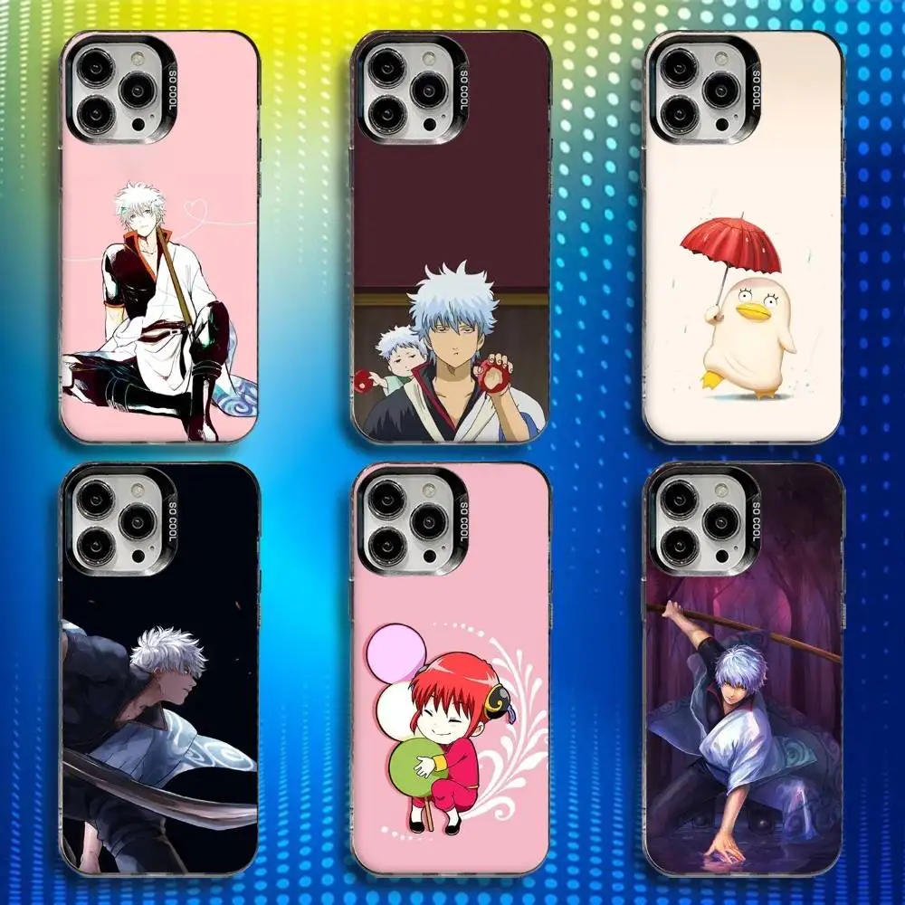 

Anime G-GinTama Phone Case For iPhone 16,15,14,13,12,11,Mini,Pro,SE,MAX White Matte Shockproof Cover