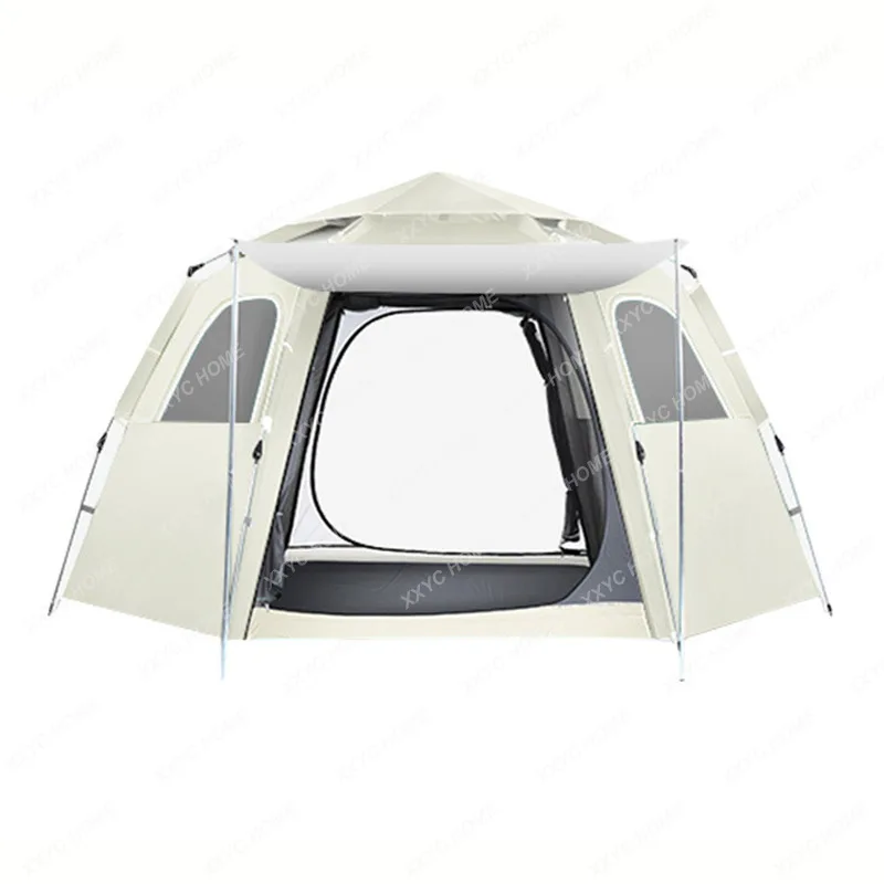 Family Tent Thick Rain and Sun Protection Beach Tent Outdoor Camping Automatic Easy-to-Put-up Tent