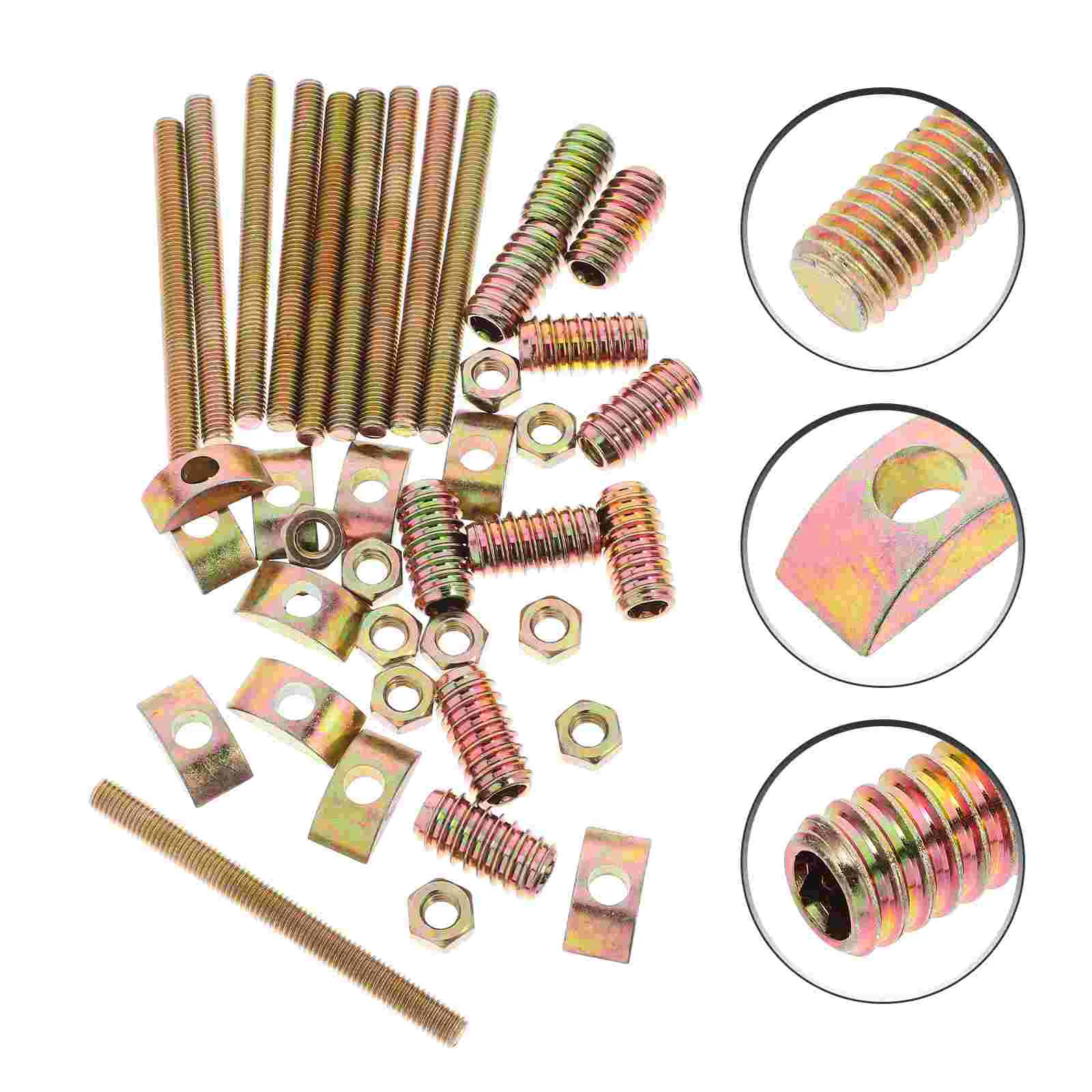 

10 Sets Panel Furniture Wardrobe Hardware Four in One Connector Parts Fastener Console
