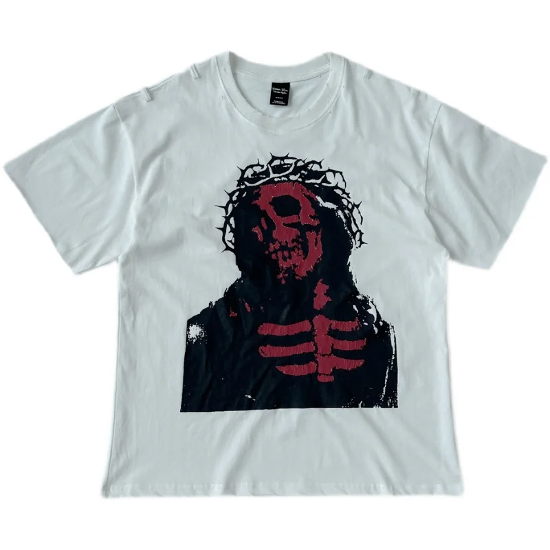 New Novelty 2022 Men Number Nine Jesus Skull T Shirts T-Shirt Hip