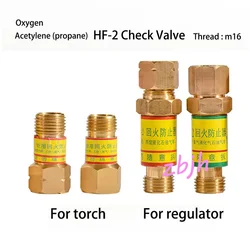 HF-2 Flashback Arrestor oxygen acetylene propane Check Valve Flame Buster for Pressure Reducer Regulator Gas Cutting Torch