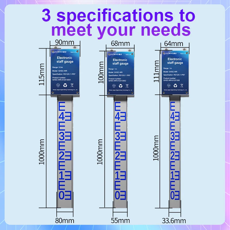 Standard Cost-effective Level Measuring Electronic Water Level Sensor Corrosion resistant River Staff Gauge
