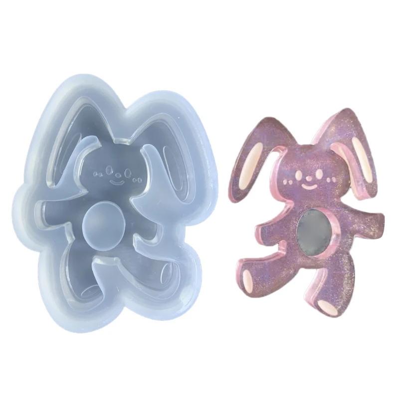 

Rabbit Ornament Silicone Epoxy Resin Mold DIY Keychain Pendant for Bag Decor