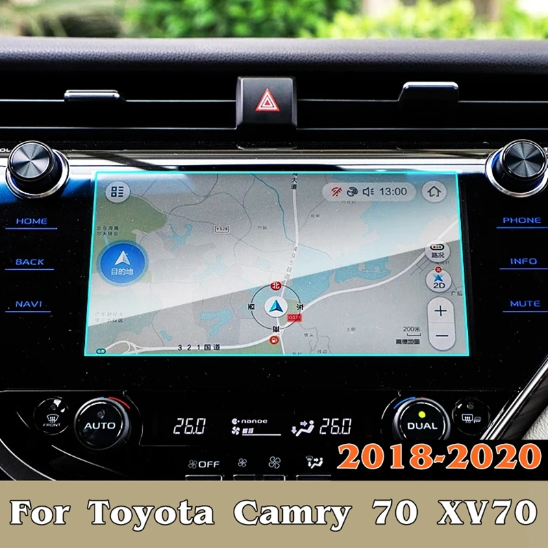 Car Interior Accessories Navigation Screen Tempered Glass Protective Film LCD Screen Film For Toyota Camry 70 XV70 2018-2020