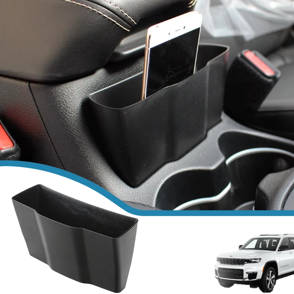 

Car Armrest Storage Box Organizer Tray Container for Jeep Cherokee 2014-2023 Stowing Tidying Auto Interior Accessories Black