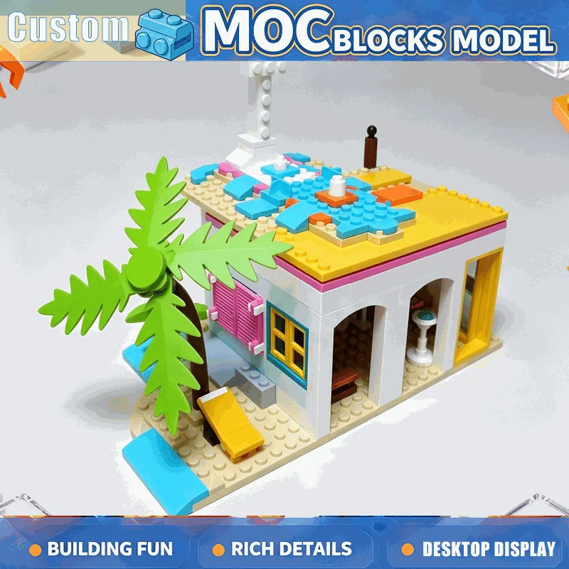 318PCS Seaside Chapel Building Model Blocks Creative DIY Assembly Architecture Toy Gift Home Decoration Collection Educational