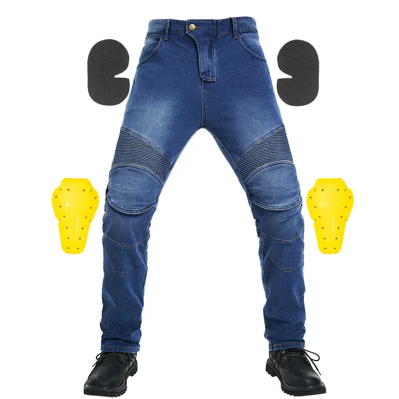 New Cycling Pants for Men, Summer Motorcycle, Motorcycle, anti Fall Rider equipment, Four Season Elastic Denim Racing Pants