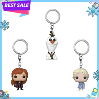 HOT Style Pocket Figure Keychain Princess Anna Elsa Olaf Collection Toys for Children with Box