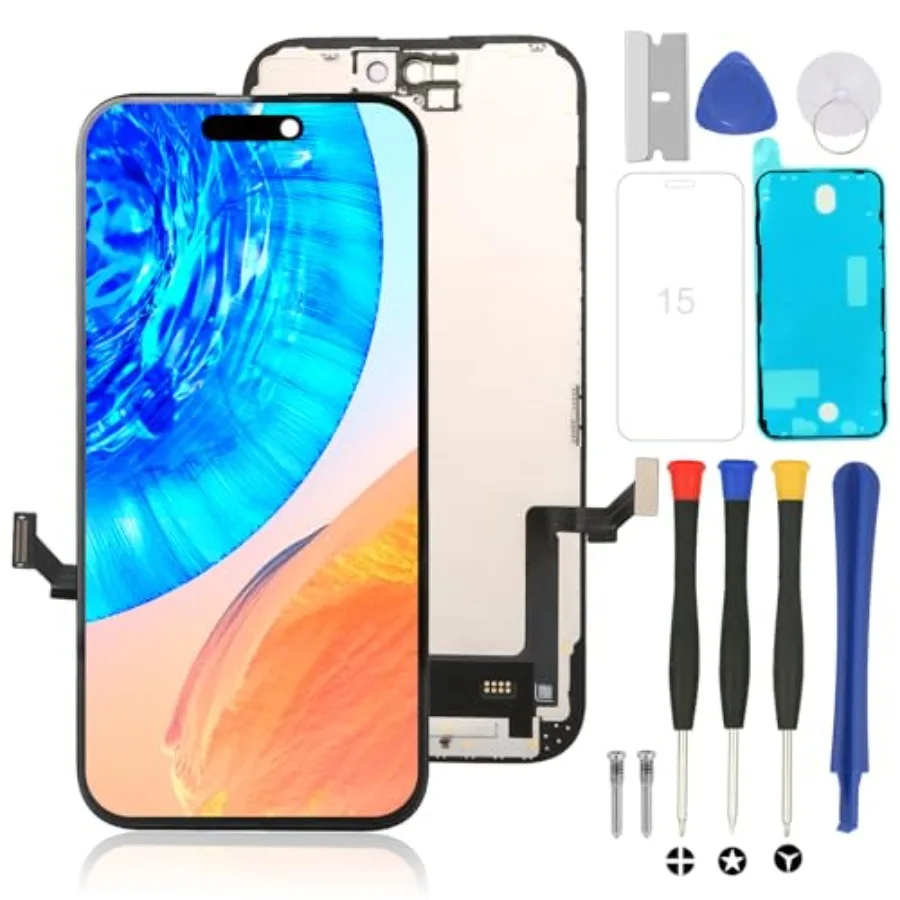 

for iPhone 15 Screen Replacement Kit Full Assembly A3090 A2846 A3089 A3092 withTrue Tone iPhone 15 LCD Display Digitizer Screen