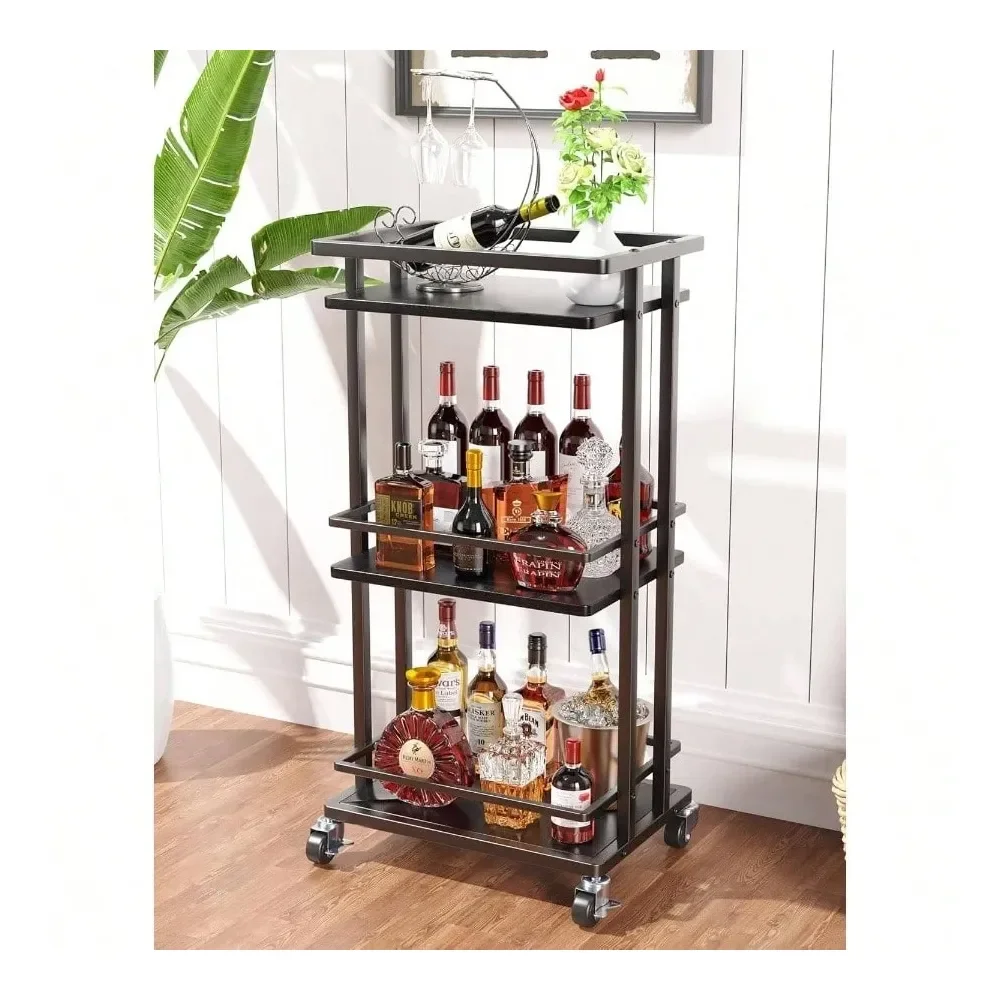 

Kitchen Island And Cart Kitchen OrganizersTier Bar Cart Home, Rolling Liquor Bar Wine Beverage Dinner Party, Utility Kitchen Sto