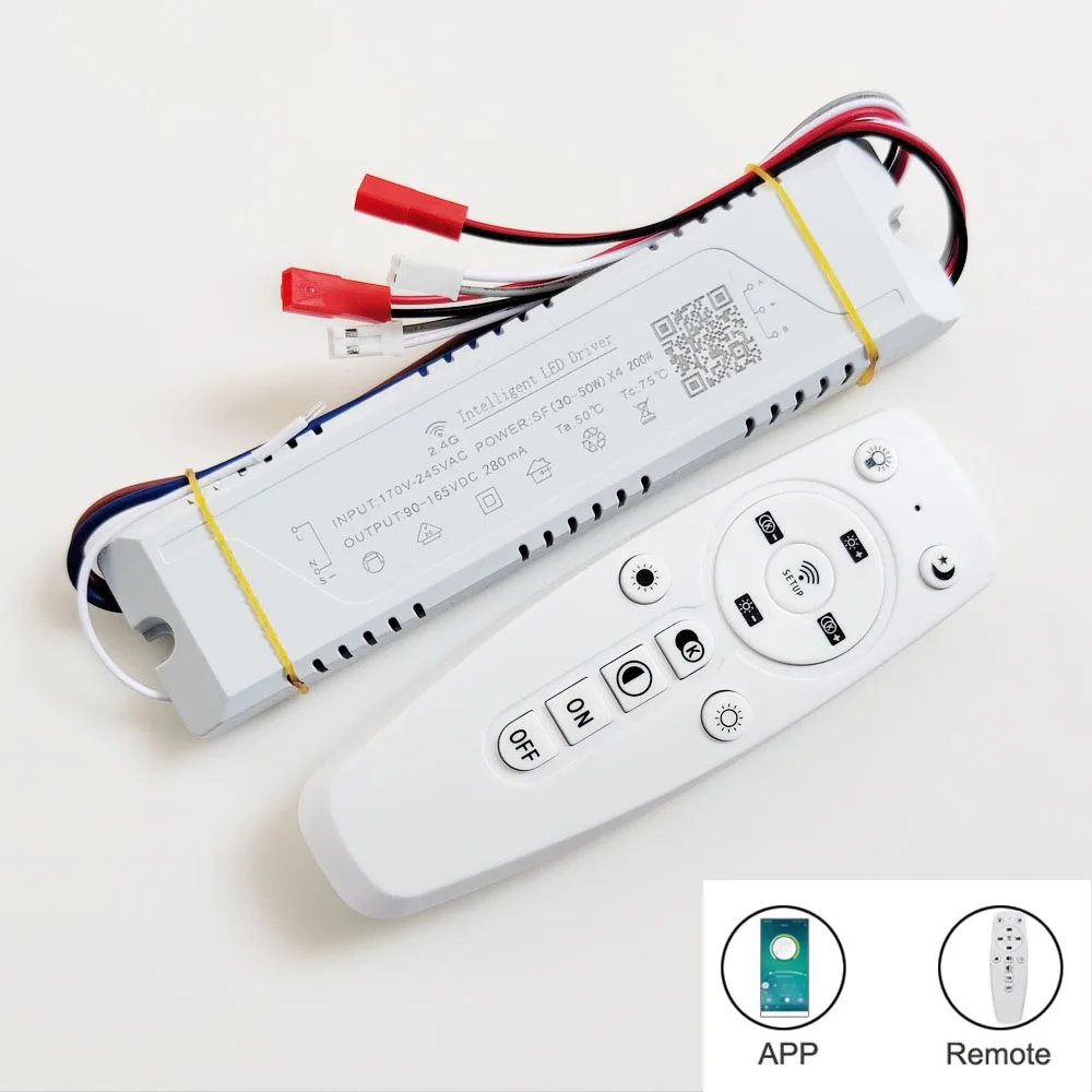 2.4G Intelligent LED driver APP remote control power supply dimming&color-changeable transformer connect to LED tape 20W-240W