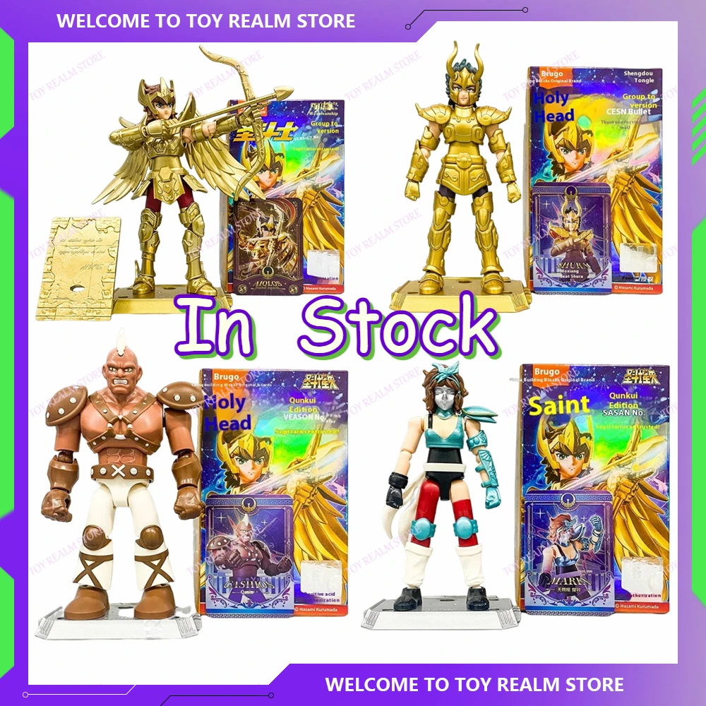 BLOKEES Saint Seiya Blind Box GALAXY VERSION 01 Aiolos Shura Ikki Shun Jabu Marin Assembled Model Toys Children Birthday Gift