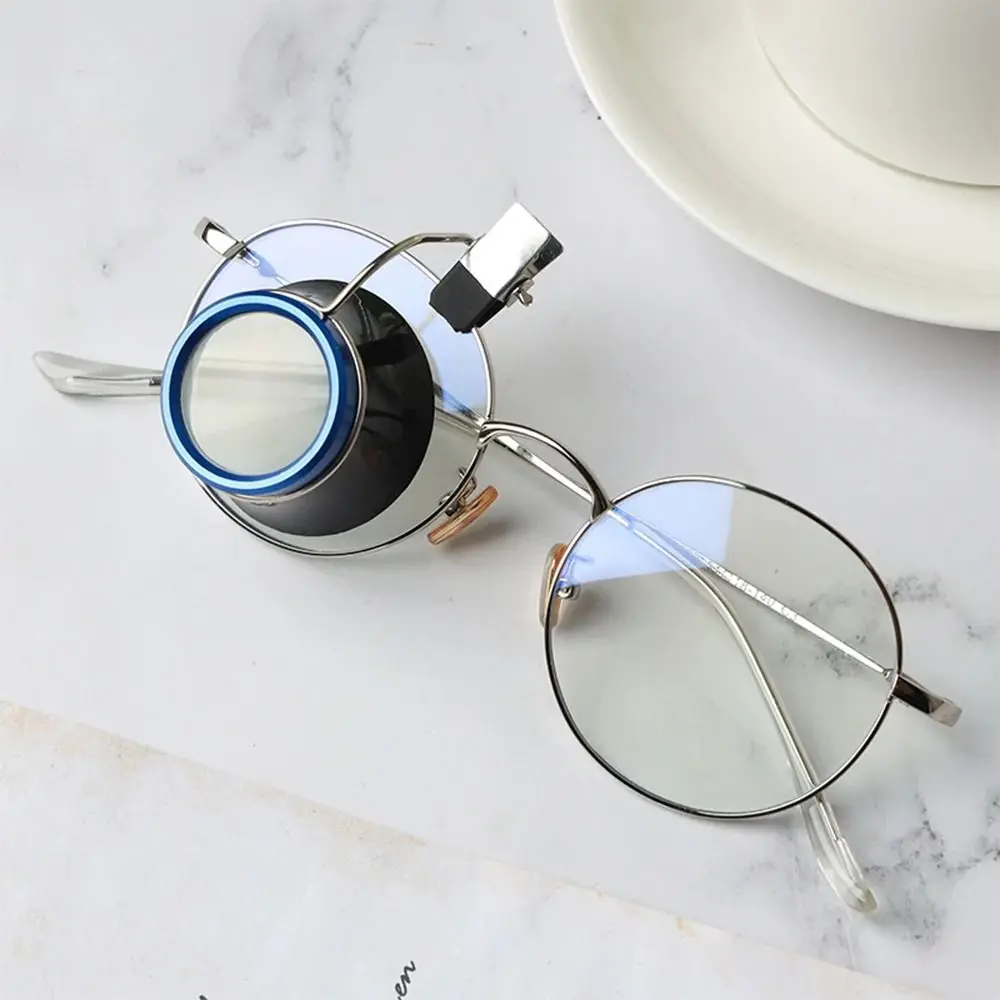 

Alloy Clip-On Eyeglass Magnifier Magnifying Lens Eyepiece Clip-On Eyeglass Frame Magnifier Portable Adjustable Clip-On Eye Loupe