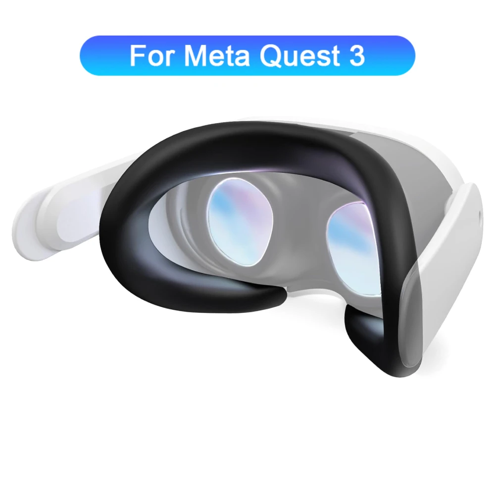 VR Silicone Face Pad Cover for Meta Quest 3 Original Headset Accessories Replacement Face Pad for Oculus Quest 3 Anti-sweat Mask