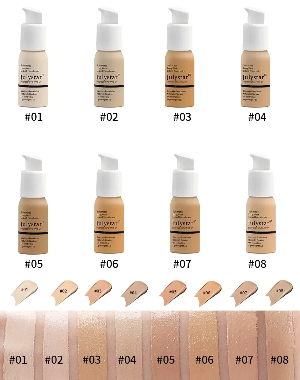 Foundation 24 Hour Full Coverage Soft Matte Liquid Foundation Cover Dark Dull Skin Or Yellow Skin Tone Even Skin Tone