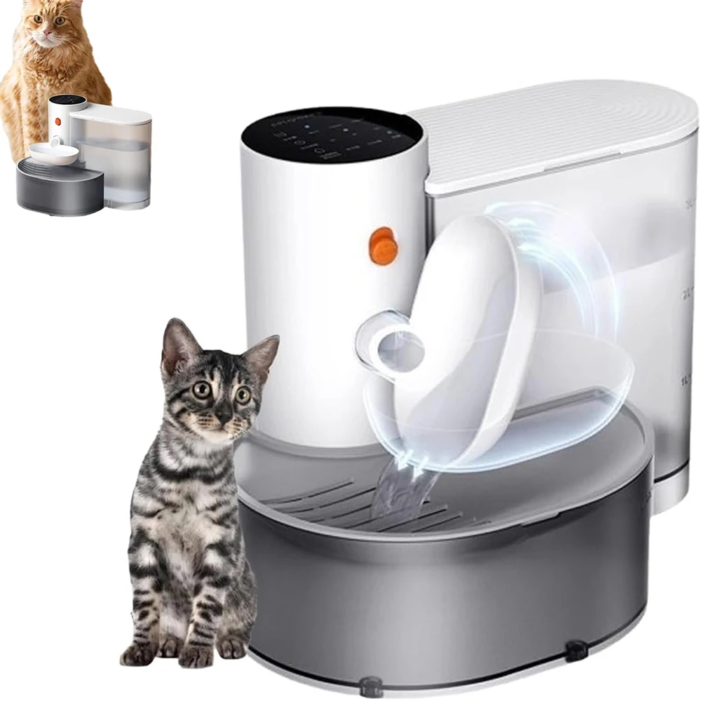 Pet Water Dispenser: Unplugged Cat Fountain with Automatic Water Feeding for Dogs and Cats