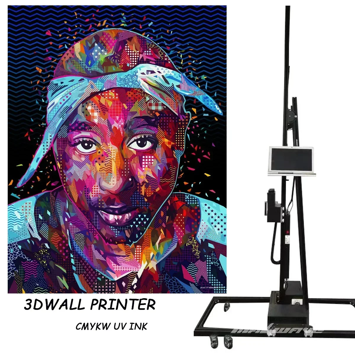

Wall Printing Machine Portable High Resolution 3D Wide Format Home Decals Printer Vertical Wall Paint Printer