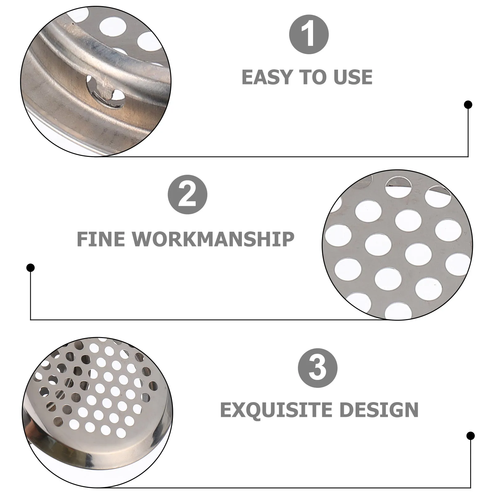 

30 pcs Round Ventilation Cover Stainless Steel Heat Emission Hole For Cabinet Freezer Locker Wardrobe Shoe Cabinet Animal