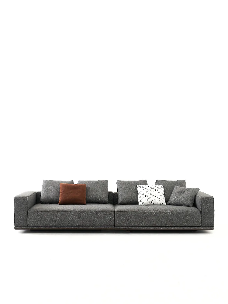 Horizon sofa high-end meaning is almost row combination gray four-seat fabric sofa