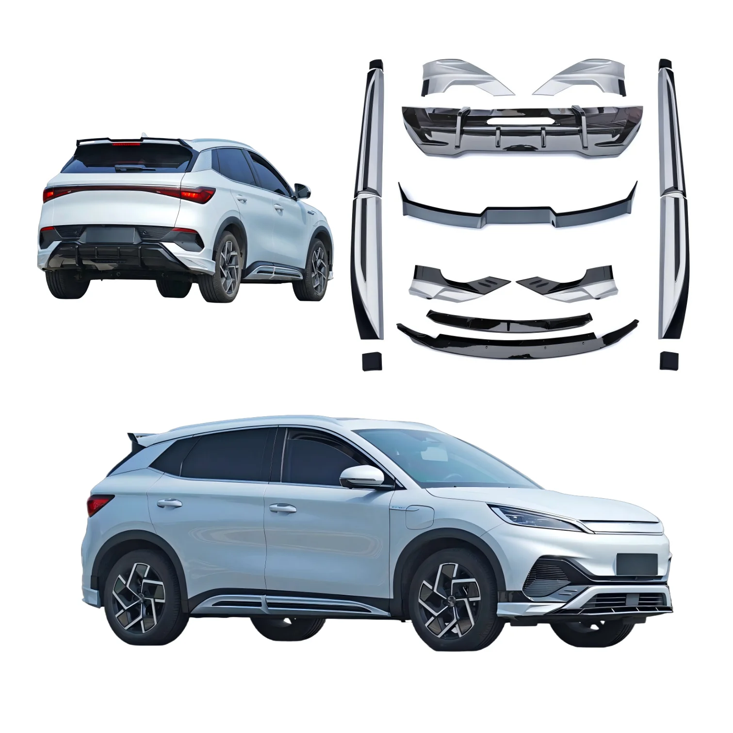 

High-quality Bodykit for Atto3 Yuan Plus Front and Rear Bumper Factory Wholesale Spoiler Side Skirts Car Accessories