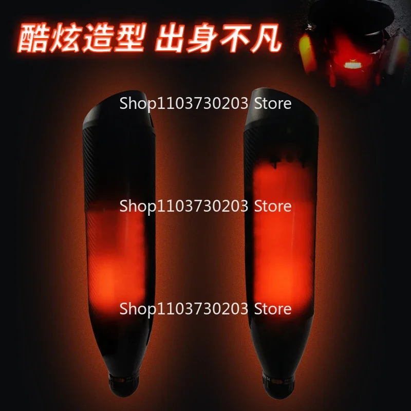 Motorcycle Simulated Sound Modified Car-mounted Subwoofer Flame Exhaust Pipe 12V with LED Bluetooth Speaker