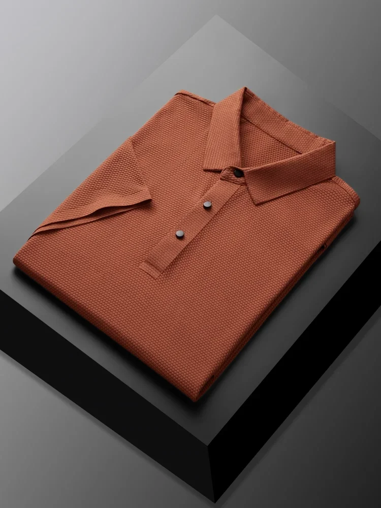 

2025 Summer New Men's Short Sleeve Luxury Designer Solid Color Polo Shirt High Quality Casual Breathable T-shirt