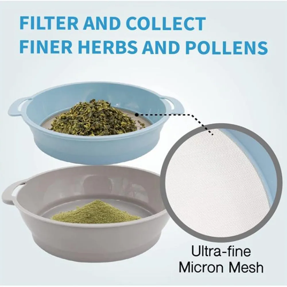 4pcs PP Pollen Sieve Set Fine Mesh Lightweight Trimming Tray Kit Stackable Save Space Stackable Sieve Set Egg Separation