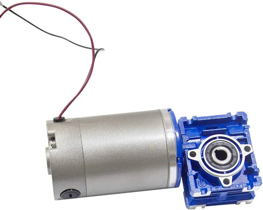 Bemonoc High Torque DC Motor 12V 30RPM Power 60W Turbine Worm Gear Reduce with Gearbox Speed Reducer Ratio 60/1