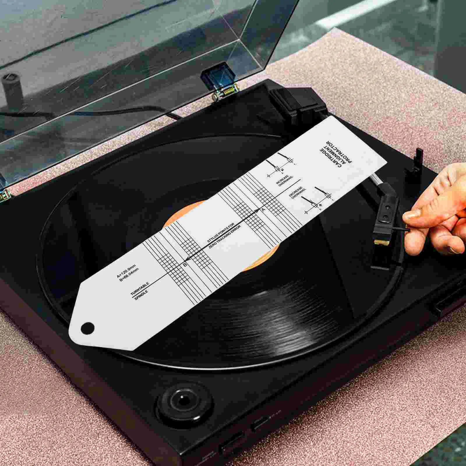 Vinyl Calibrator Turntable Stylus Force Gauge Pressure Headshell Plastic Protractor