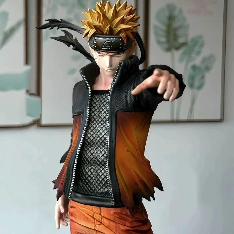 32cm Anime Ninja Uzumaki Naruto PVC-Figur Vollständig Bemalte Kampfbeschädigte Statue Desktop-Dekoration Sammlerstück Modell Spielzeug Geschenk