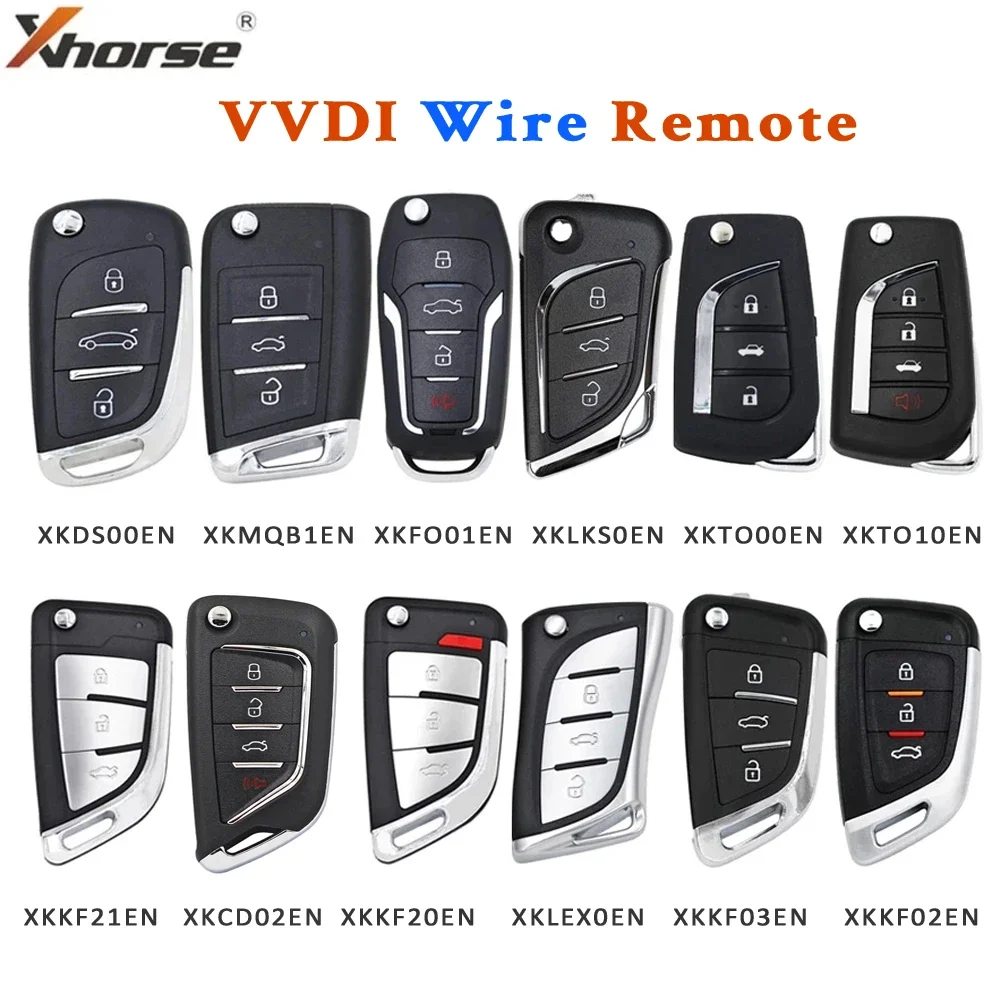 

XHORSE VVDI Wire Remote Key XKDS00EN XKFO01EN XKMQB1EN XKKF02EN XKLEX0EN XKLKS0EN XKTO10EN XKTO00EN Работа с инструментами для ключей VVDI