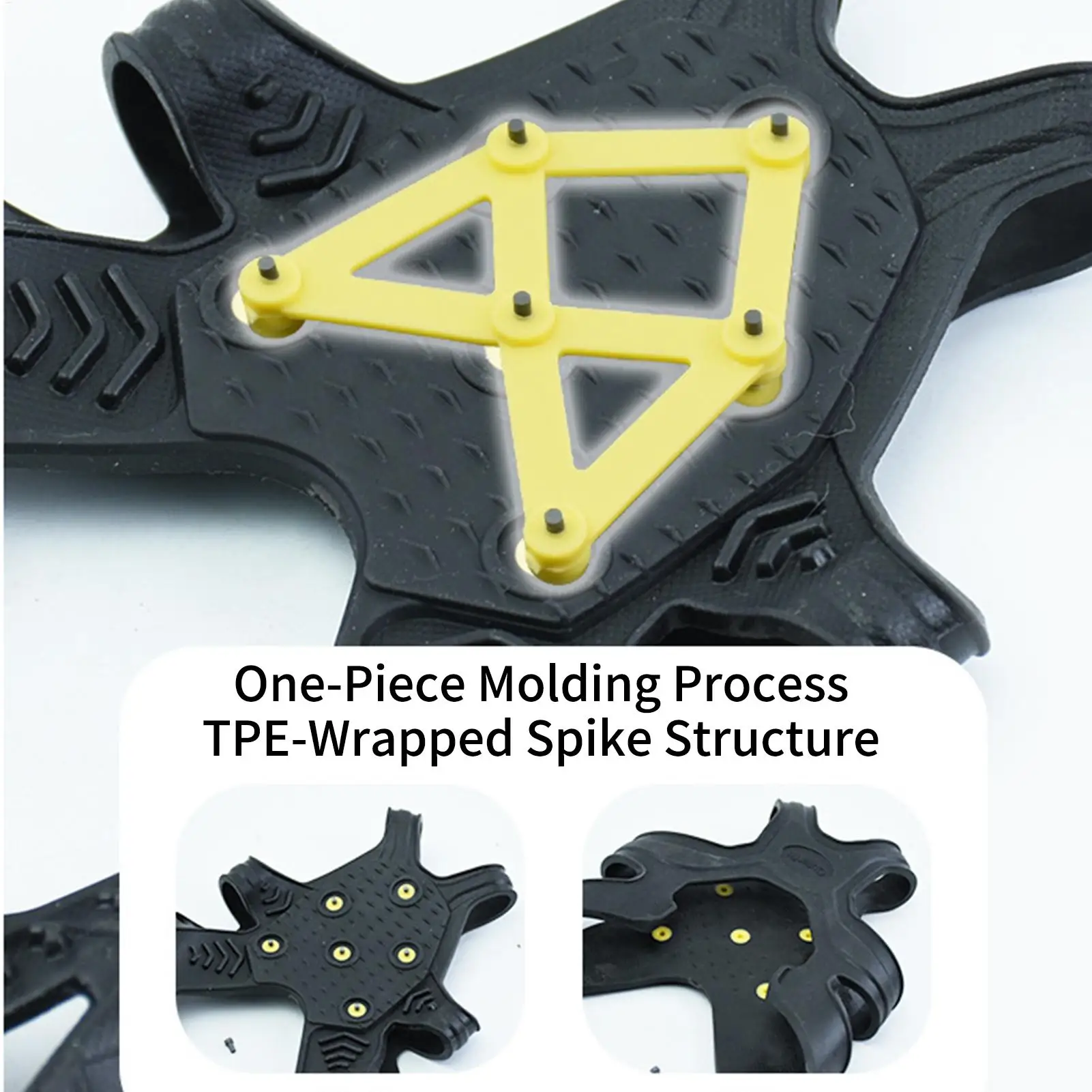 

Ледяные бутсы для ботинок Тяговые бутсы Нескользящие ручки для зимней обуви Сапоги Шипы Кошки для женщин Мужчины Пеший туризм Рыбалка Зимний покровитель