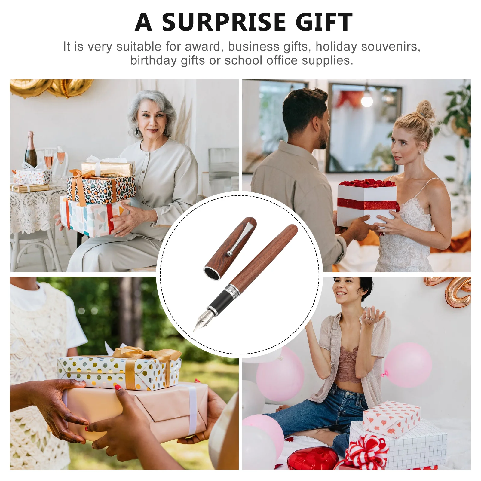 

Wooden Fine Tip Pen Compact Travel Writing Pen Mini Ergonomic Comfortable Stationery Unique Gift for Friends Family