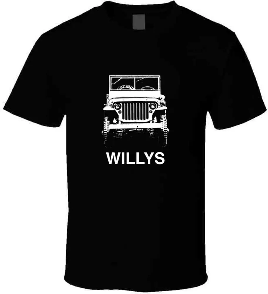 1941 Willys Mb Grill View with Model Name Charcoal Grey T Shirt