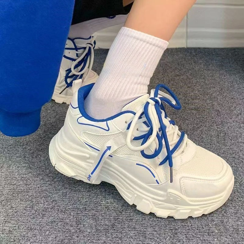 

Women's Thick Sole Mesh Upper Dad Shoes 2025 Spring Summer New Arrival Breathable Lightweight Versatile Casual Running Sneakers