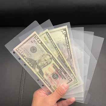 A6 A7 Transparent Rosa Schwarz Bindertaschen Binder Ordner für Notebook Trennseite Wasserdichte PVC Blatt Dokument Aktentasche