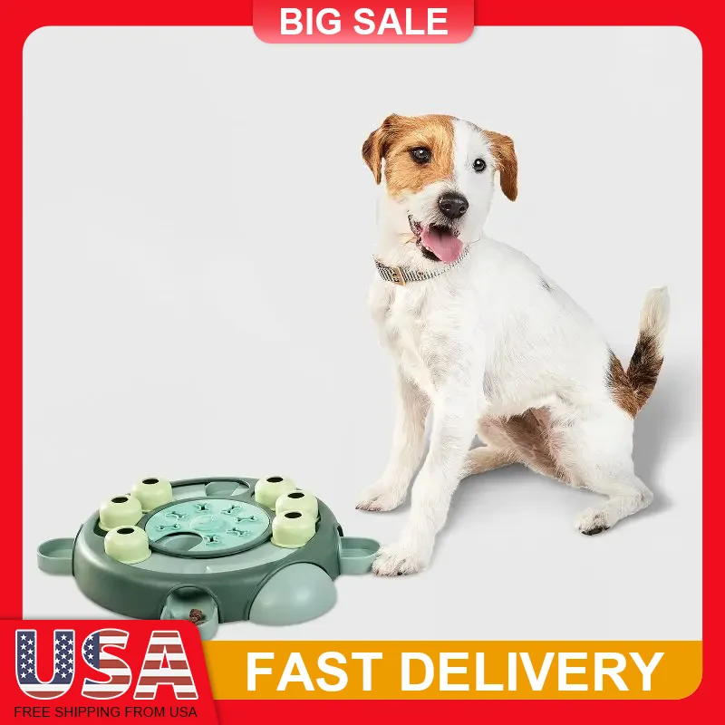 

Interactive Turtle Puzzle Dog Toy Treat Dispenser Maze Game Plastic Chew Toy for Mental Stimulation Boredom Relief