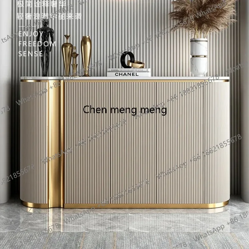 Modern Side Cabinet Marble Sideboard Luxury Dining Room Furniture Natural Marble Top Gold Sideboard