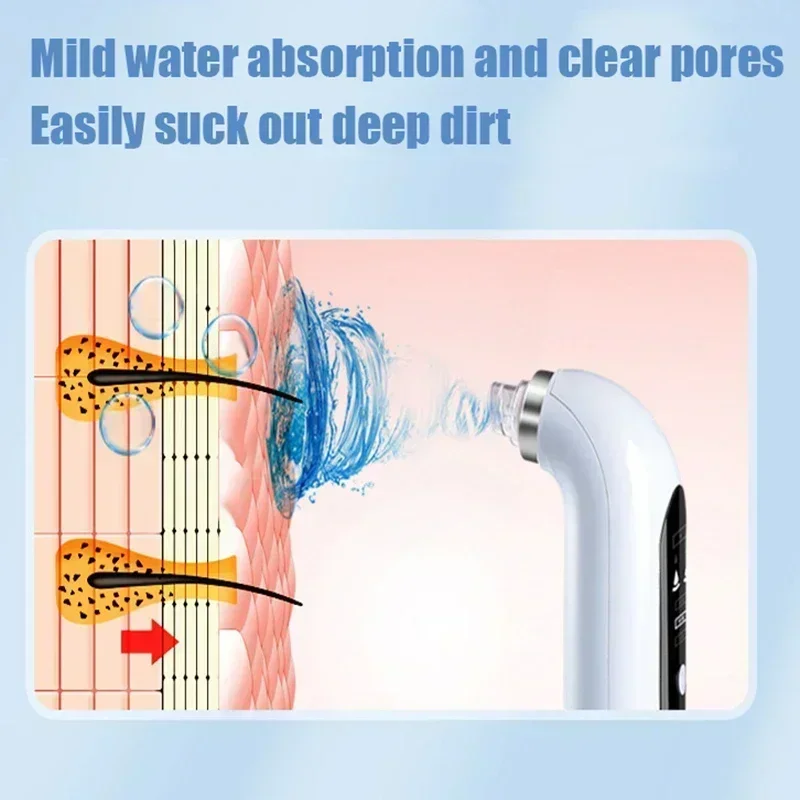 HOT TK Electric Small Bubble Blackhead Remover USB Water Cycle Pore Acne Pimple Removal Vacuum Suction Facial Nose Cleaner Tool