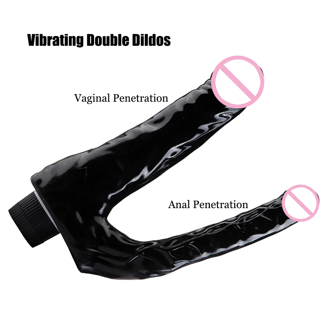 Vibrating Double Dildos Double Penetration Vagina and Anus Soft Skin Feel Phallus Huge Dick Erotic Big Penis Sex Toys for Women