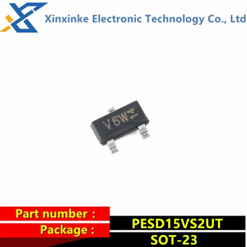100PCS PESD15VS2UT PESD24VS2UT SOT-23 15V ESD Protection Diode