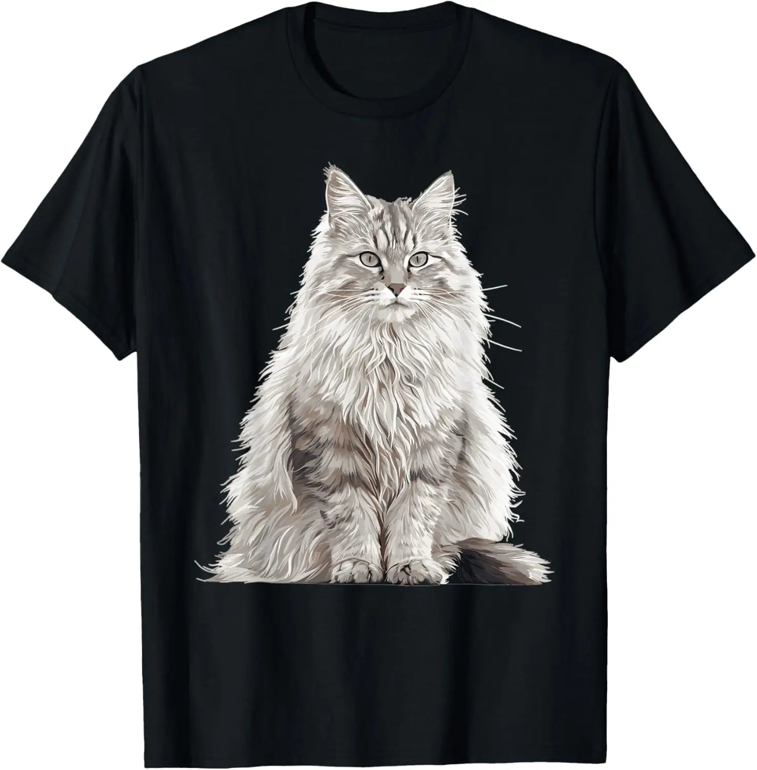 

Norwegian Forest Cat Graphic Tee Breathable Cotton Short Sleeve T-Shirt Spring Autumn Fashion