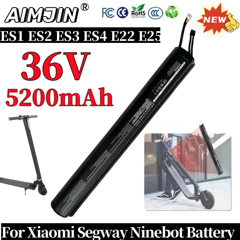 36V 5200mAh Original True Capacity Ninebot Scooter ES1 ES2 ES3 ES4 E22 E25 Intelligent Electric Scooter Internal Battery Assembl