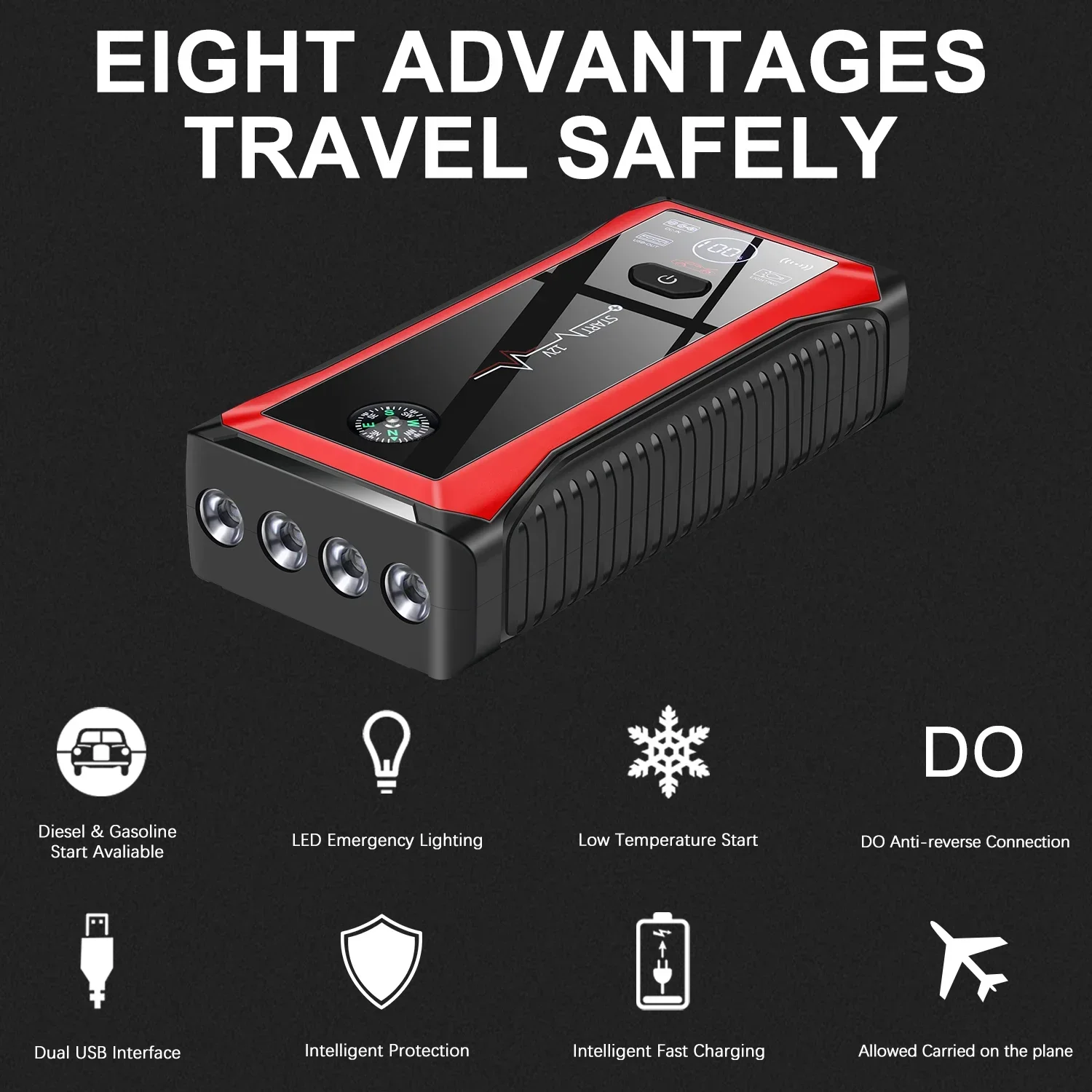 Car Emergency Starting 28000mAh 12V Car Jump Starter Device Portable Power Bank Start-up Car Charger New Articles For Cars