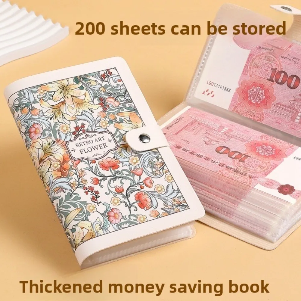

Large Capacity 100 Envelopes Money Saving Challeng Waterproof Save Money Budget Money Notebook PU Savings Challenges Sheets