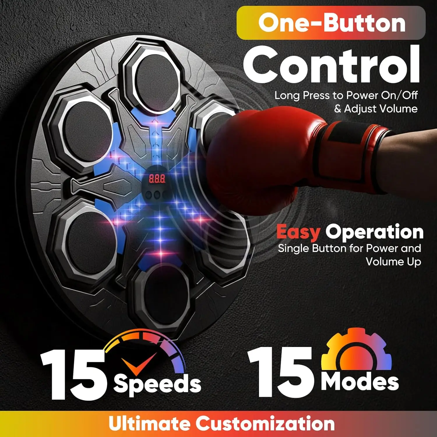 

Music Boxing Machine, Interactive Punching Trainer with Boxing Gloves, Large Size Wall Mounted Electronic Boxing Target·Hot Sale