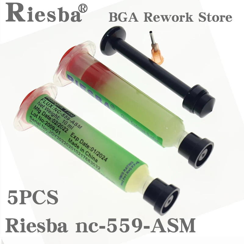 2pcs/lot RIESBA NC-559-ASM flux cleaning-free low-smoke BGA soldering station commonly used 559 flux