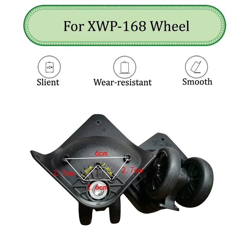 For XWP168 Universal Wheel Replace The Luggage With Quiet Wear-resistant Push-pull Smooth Shock Absorption Replacement Accessory