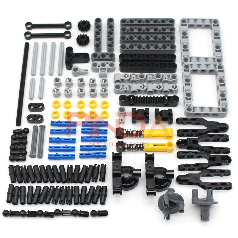 High-Tech Plastic Building Blocks Bricks, Liftarm Beam, Cross Axle, DIY Montagem, MOC Bulk Technology Set Toy, 123Pcs